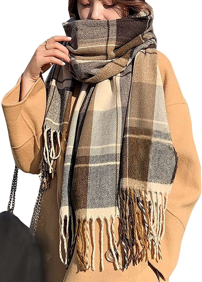 Omgoods - Mode Winter Plaid Sjaal voor Dames