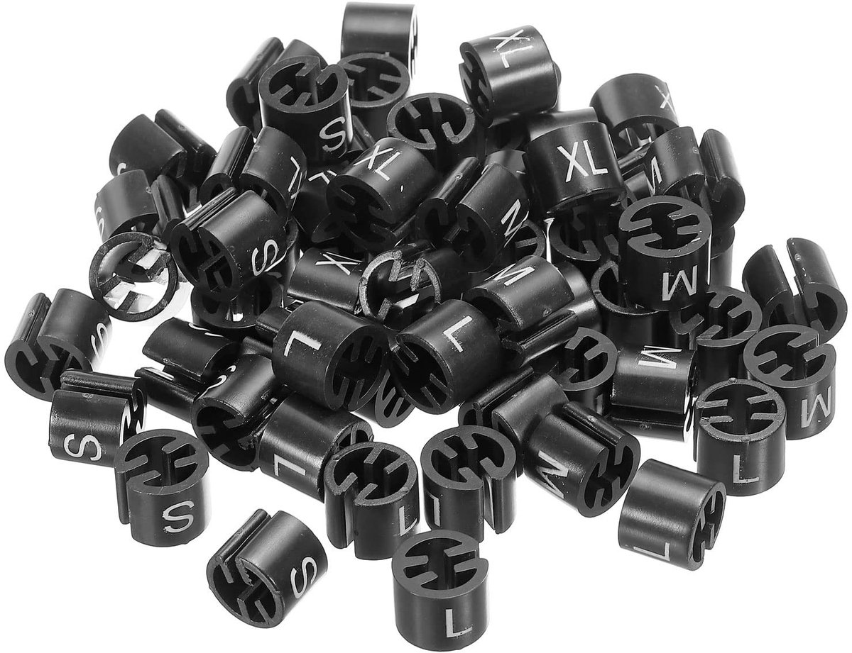 Omgoods - Hanger Markers S/M/L/XL Set van 100 voor Kleding