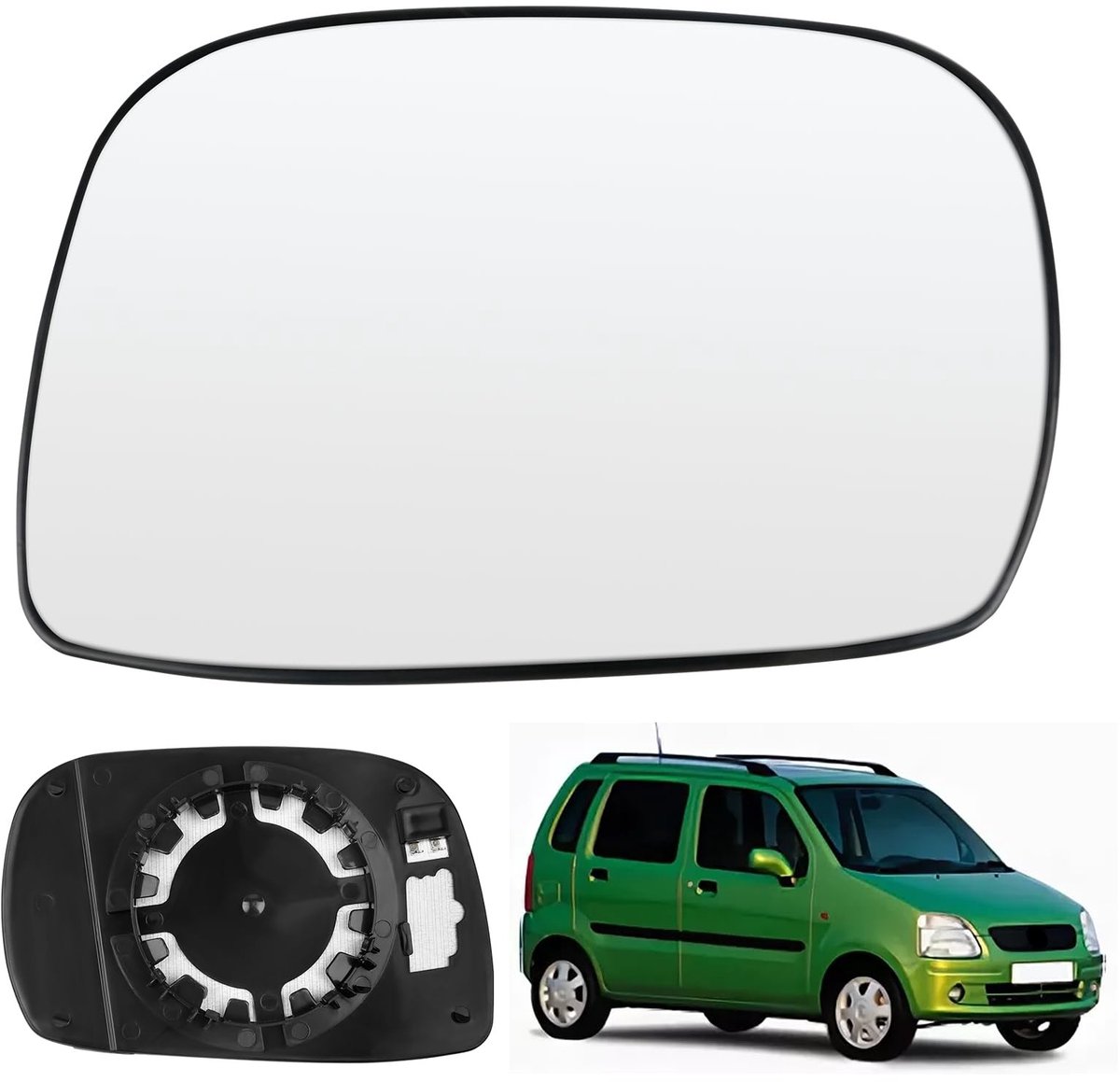 Omgoods - Vervangende Buitenspiegelglas voor Auto, Rechts