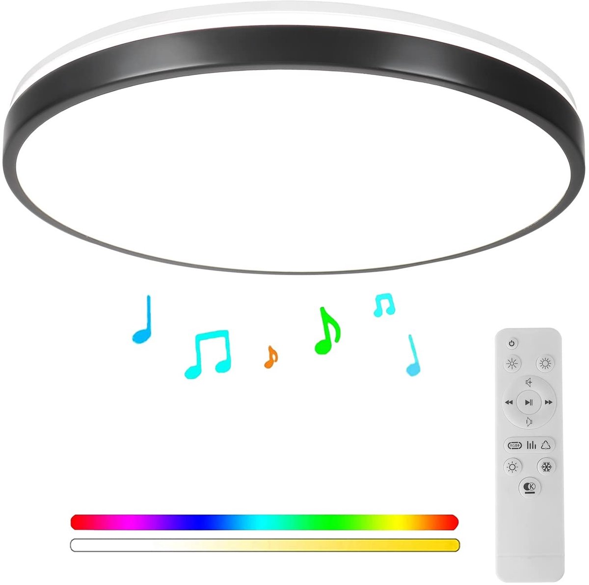 Omgoods - 24W Bluetooth Plafondlamp met Speaker 30 cm