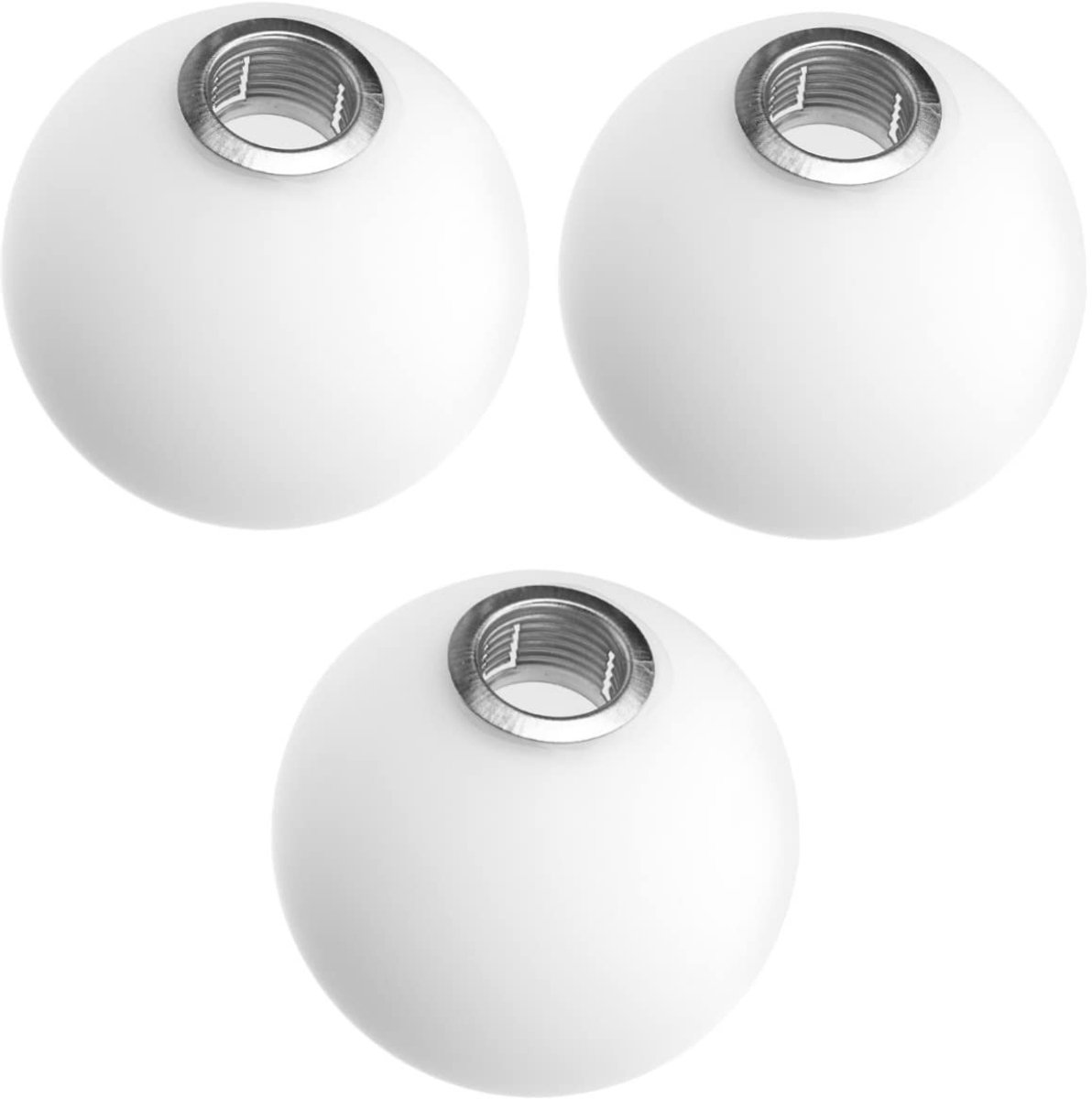 Omgoods - 3pcs Glazen Lampenkap voor Wand- en Hanglampen - Matte Witte Globe