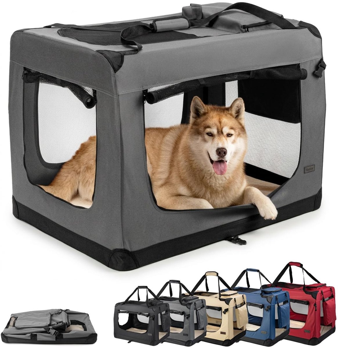 Omgoods - Vouwbare Honden Transportbox met Handvatten en Dekentje