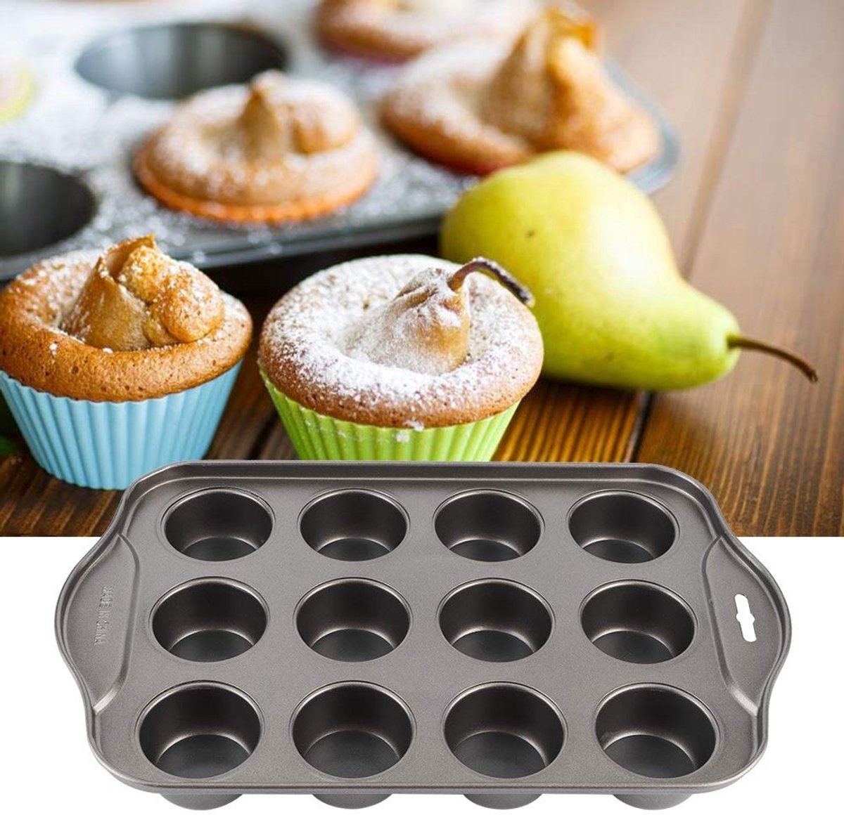 Omgoods- Bakvorm Antiaanbaklaag - Cakevorm 33x20.8 cm - Ronde Taartvorm - Bakvormen - Keukengerei - Voor Taarten en Muffins