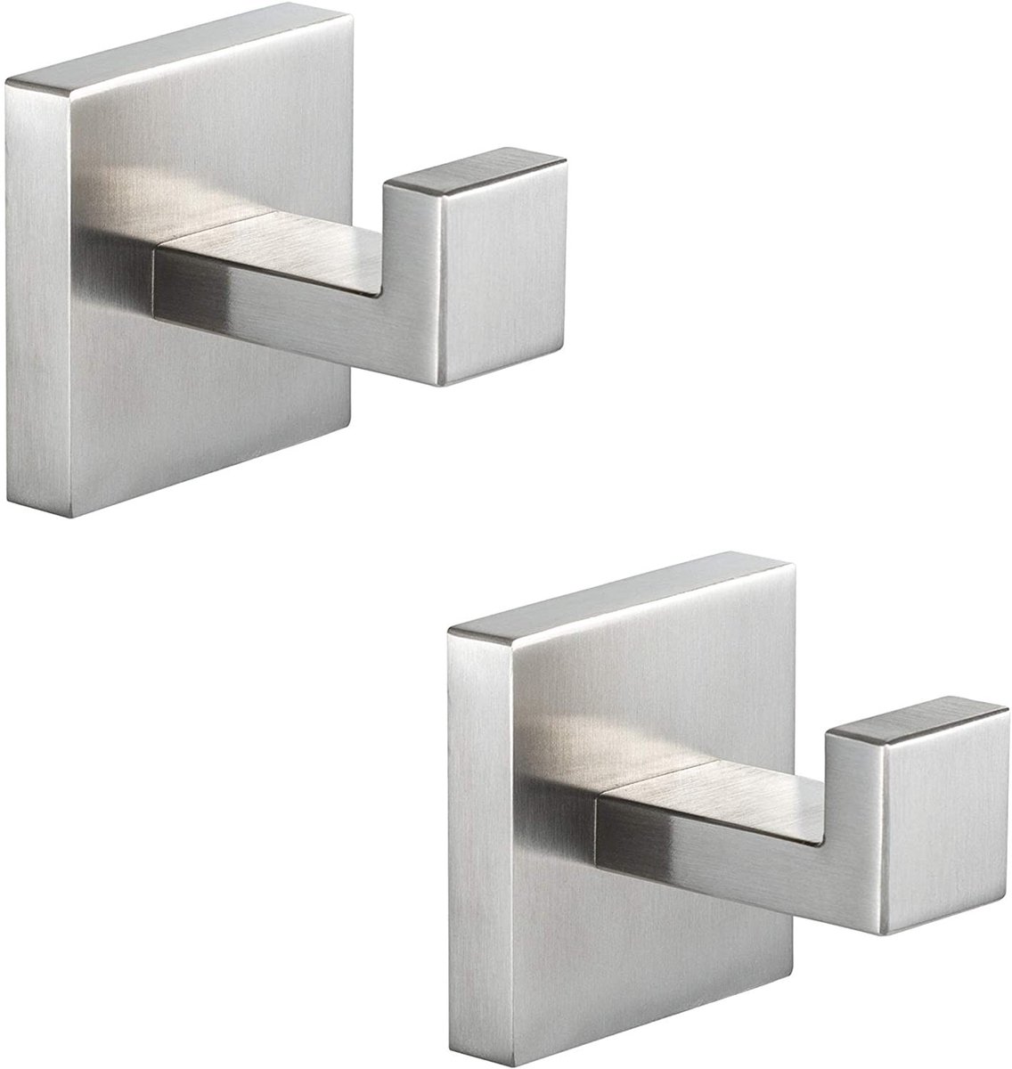 Omgoods - Handdoekhaken RVS 304 - Wandhaken voor Badkamer en Keuken - 2 Stuks Zilver