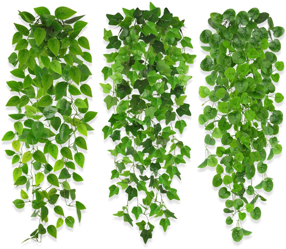 Omgoods - Set van 3 Kunstmatige Hangplanten