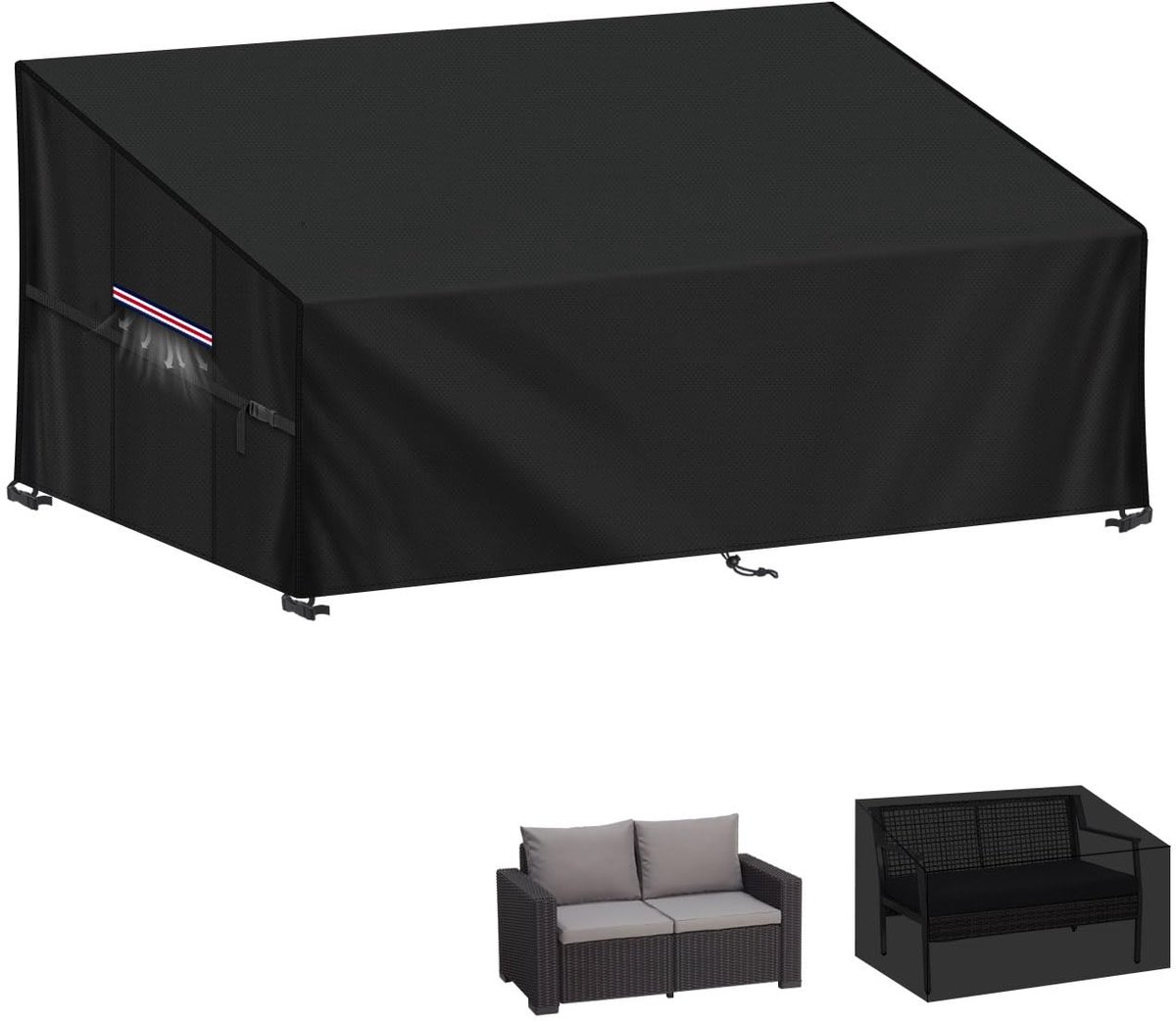 Omgoods - Beschermhoes voor Tuinbank van 420D Oxford Stof 2-3 Zits