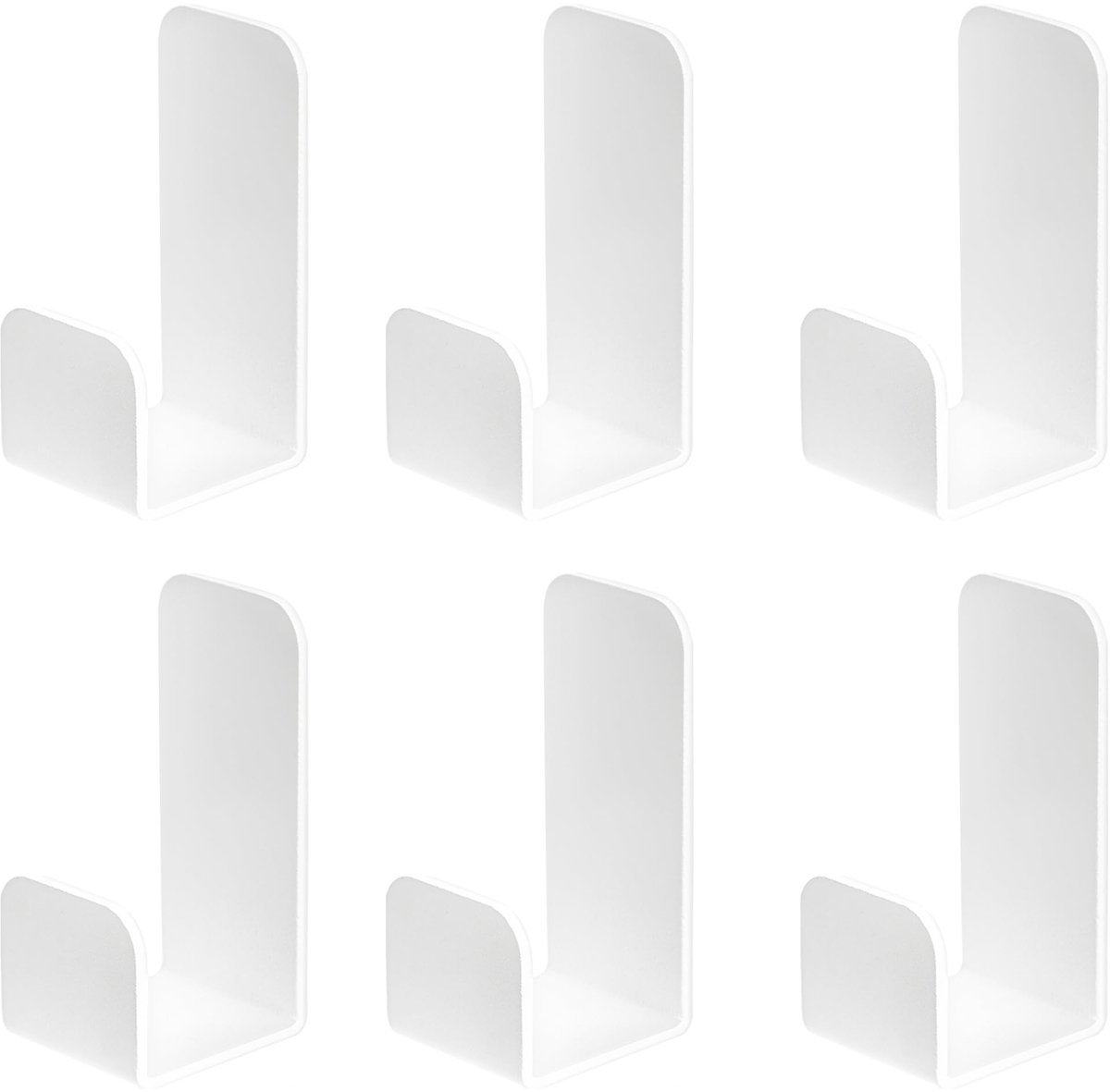 Omgoods - Zelfklevende Handdoekhaken Set van 6 - Mat Zwart