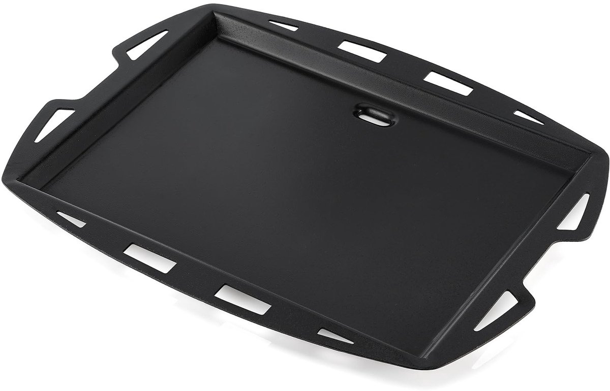 Omgoods - Griddle voor Gasbarbecues, 41.8x31.7cm, Keramisch Gecoat