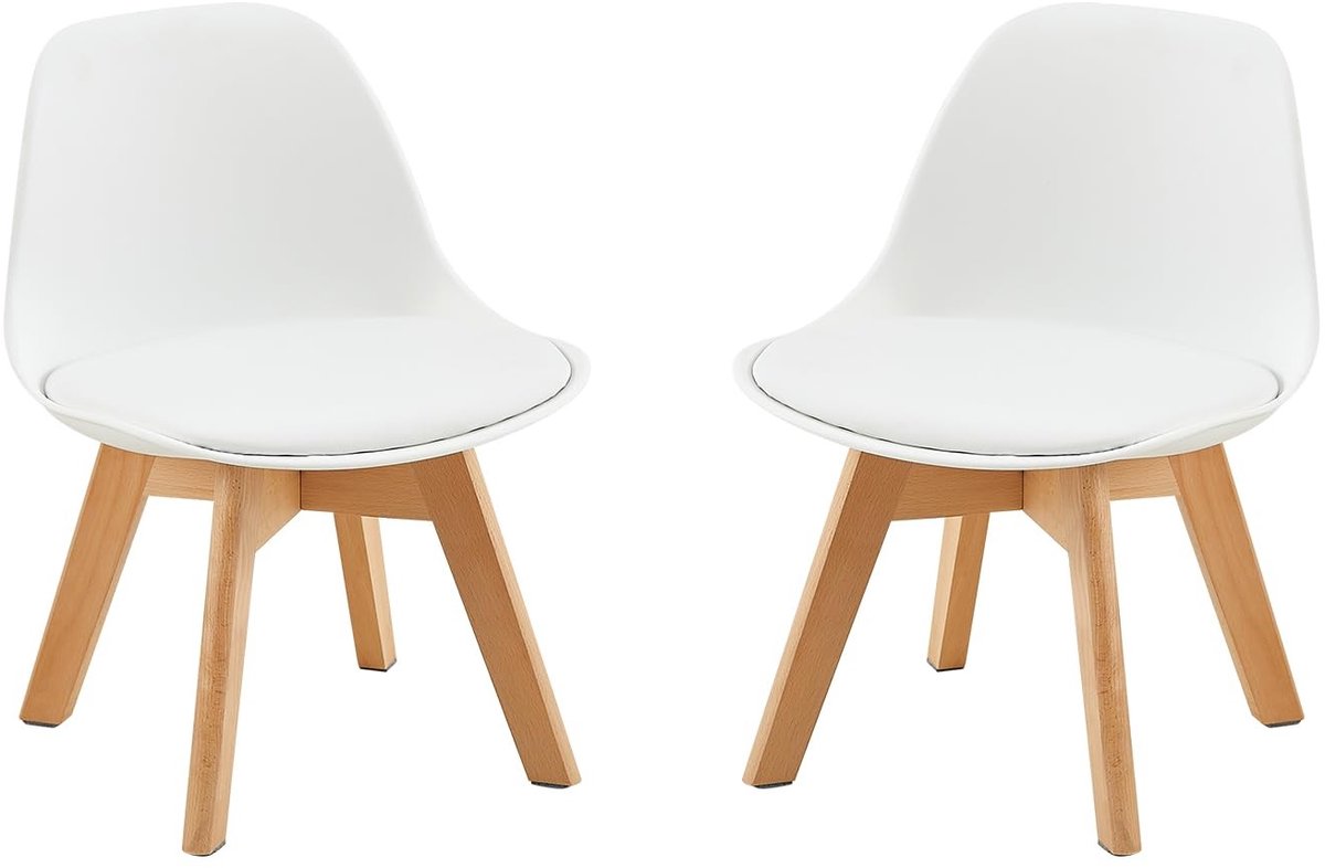 Omgoods - Set van 2 Kinderstoelen met Houten Poten