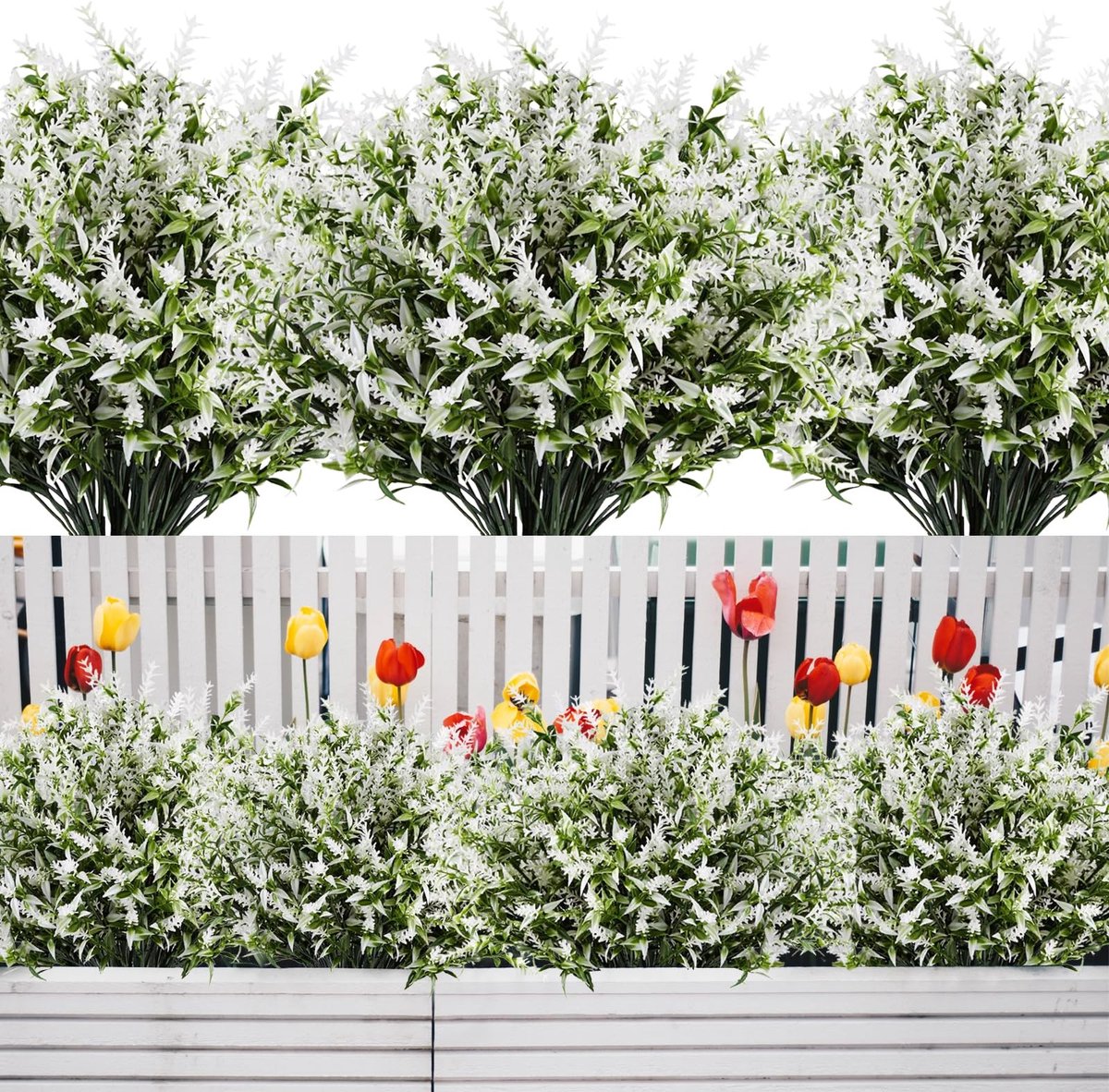 Omgoods - Set van 12 Kunstlavendel Bloemen voor Decoratie