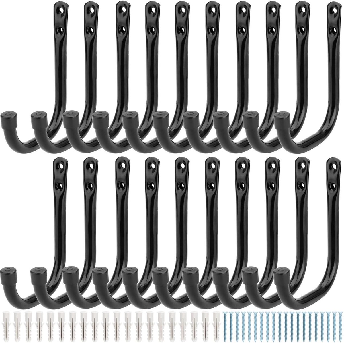 Omgoods - Set van 20 Zware Opslaghaken - 10.5 cm voor Tuin en Sportuitrusting