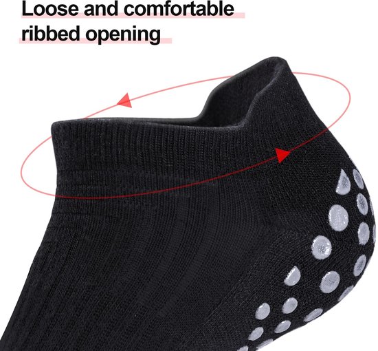 Omgoods - Non-Slip Yoga Sokken voor Vrouwen, 3 Paar Wit van Omgoods — afbeelding 4