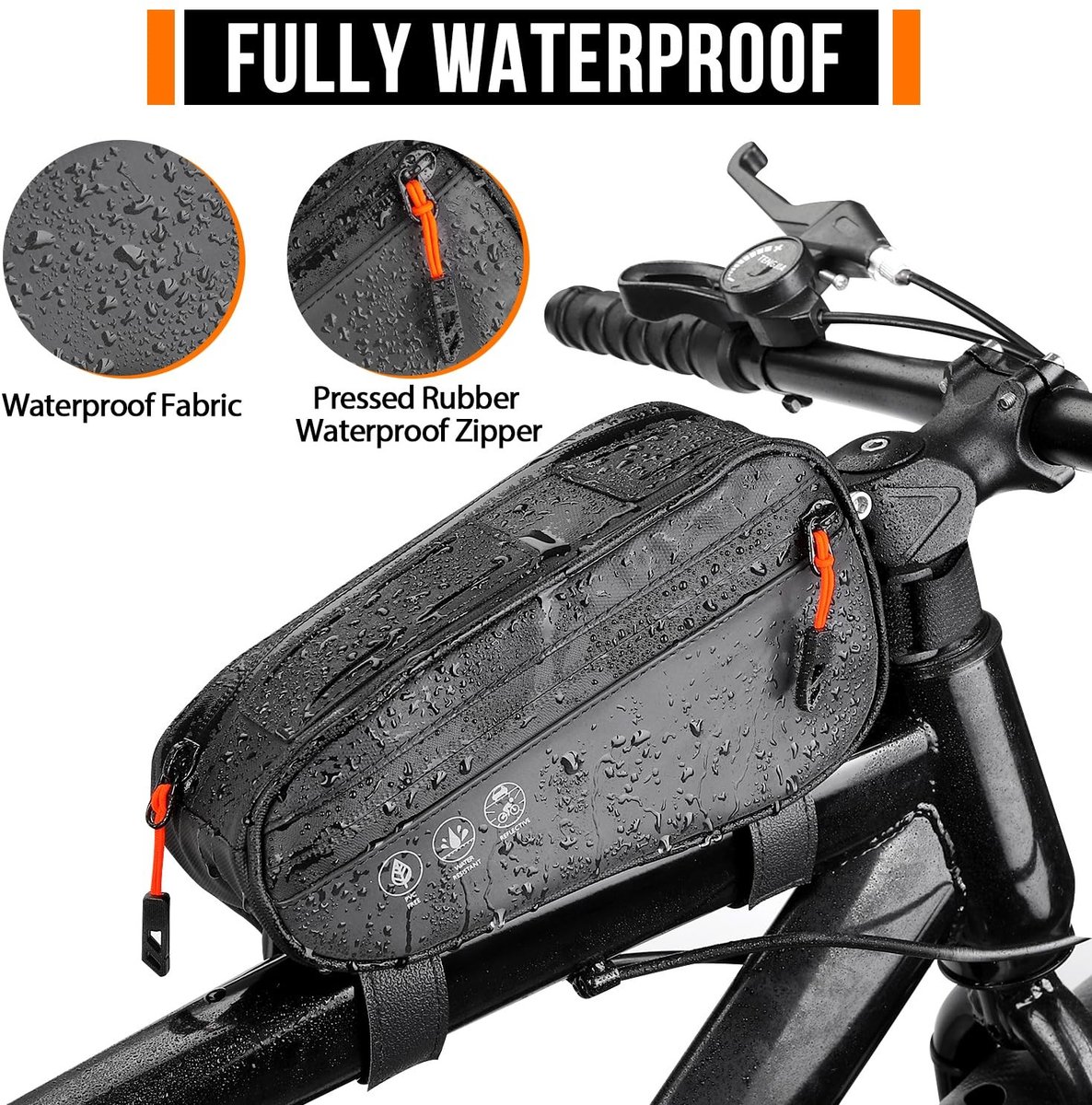 Omgoods - Waterdichte Fietsframe Tas met Twee Zijvakken