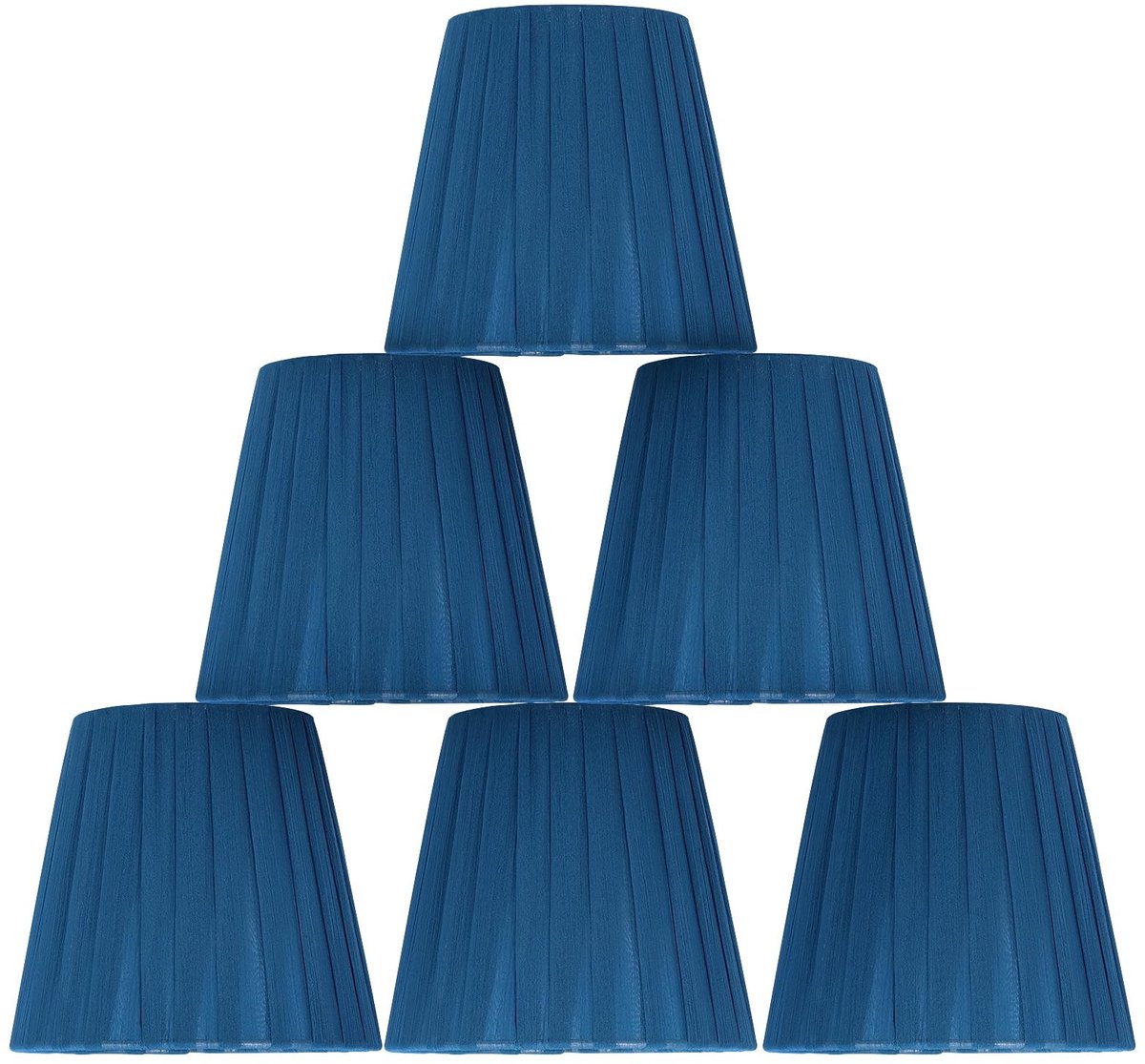 Omgoods - Moderne Eenvoudige Lampenkap - Hoge Lichttransmissie - Luxe uitstraling - Blauwe Lampenkappen - Geschikt voor Kroonluchters - 6 Stuks