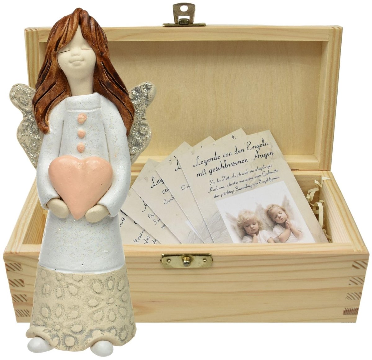 Omgoods - Handgemaakte Engel Figuur voor Binnen (Roze)