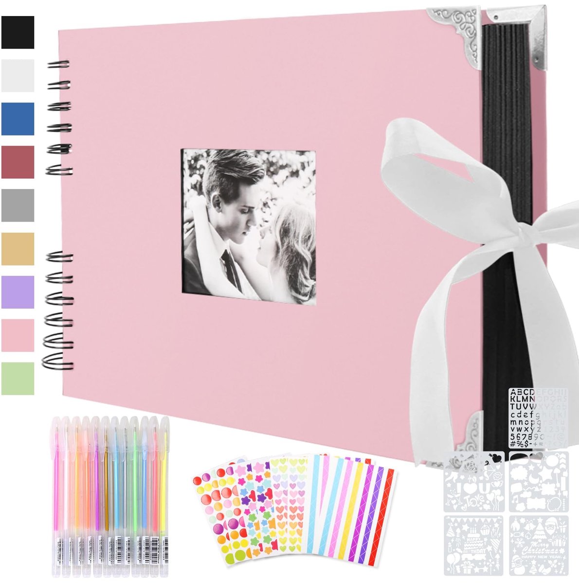 Omgoods - Scrapbooking Foto Album met 80 DIY Pagina's en Stencils