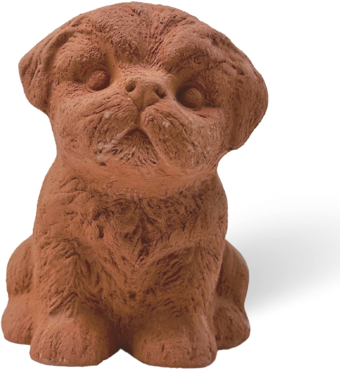Omgoods - Handgemaakte Terracotta Hond voor Tuinmeubelen - Unieke Weerbestendige Decoratie