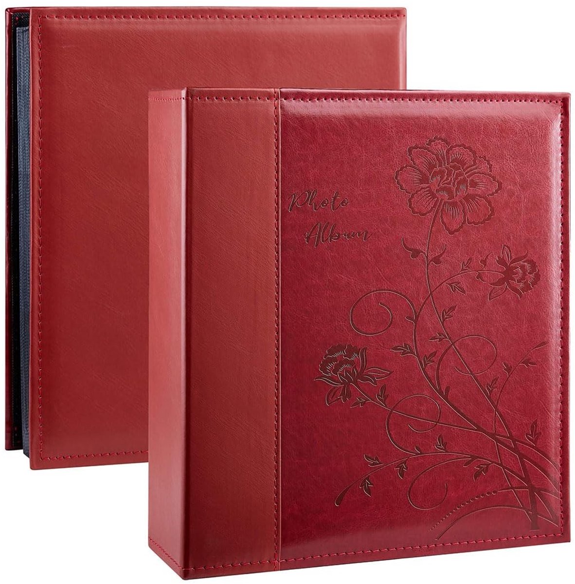 Omgoods - Groot Fotoalbum voor 400 Foto's met Elegante Leren Hoes
