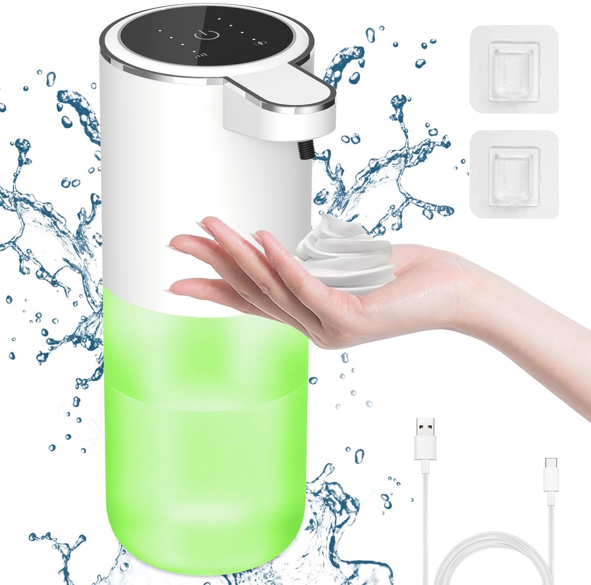 Omgoods - Automatische Touchless Schuimzeepdispenser met USB-C Opladen - 400 ml