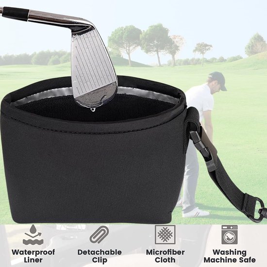 Omgoods - Golfbal Reinigingszak met Waterdichte Voering — afbeelding 2