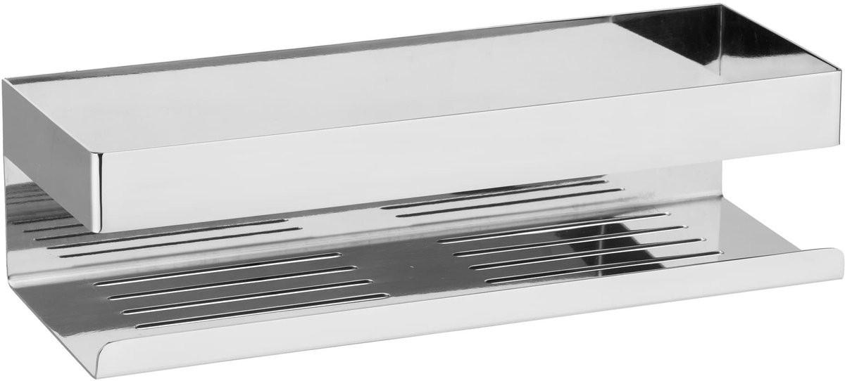 Wandplank voor Badkamer Zonder Boren - Roestvrijstalen Opberghouder 30 x 8 x 10.5 cm
