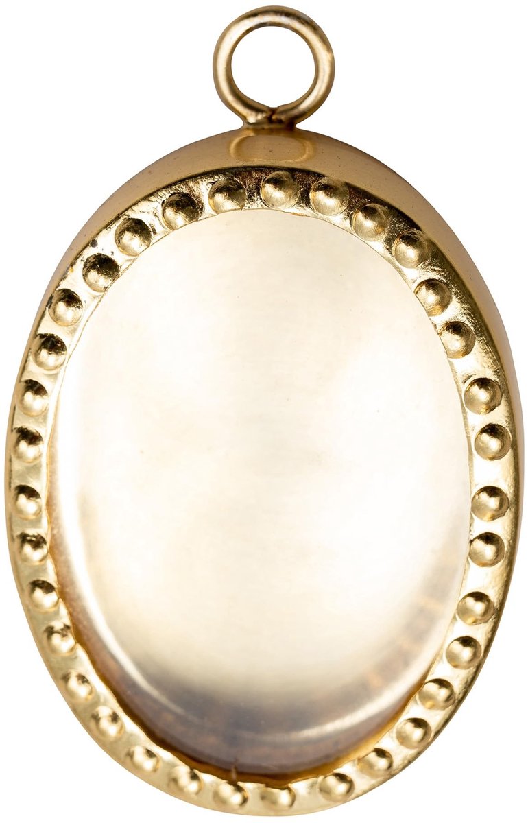 Omgoods - Religieus Ovalen Ornament met Parelsrand