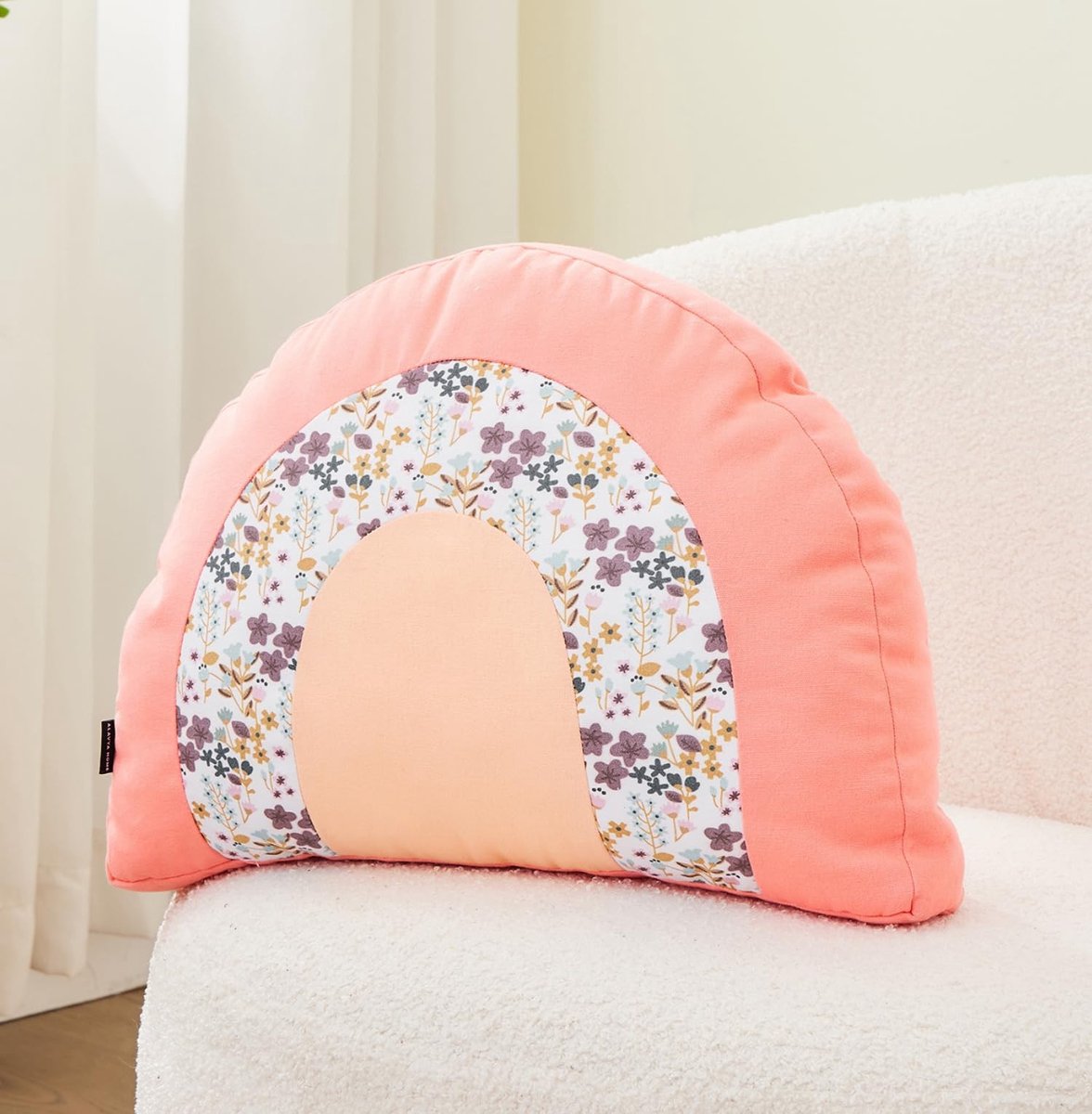 Omgoods - Regenboog Kussen voor Kinderen, Diameter 40 cm