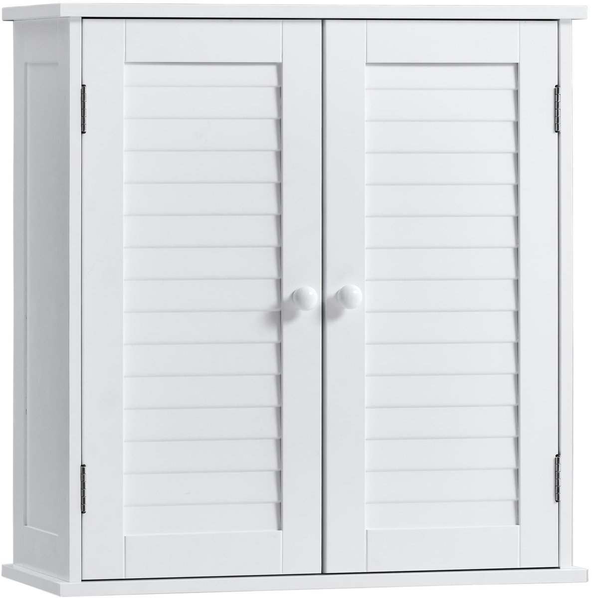 Omgoods - Badkamerkast met 2 Deuren en Plank, Wit