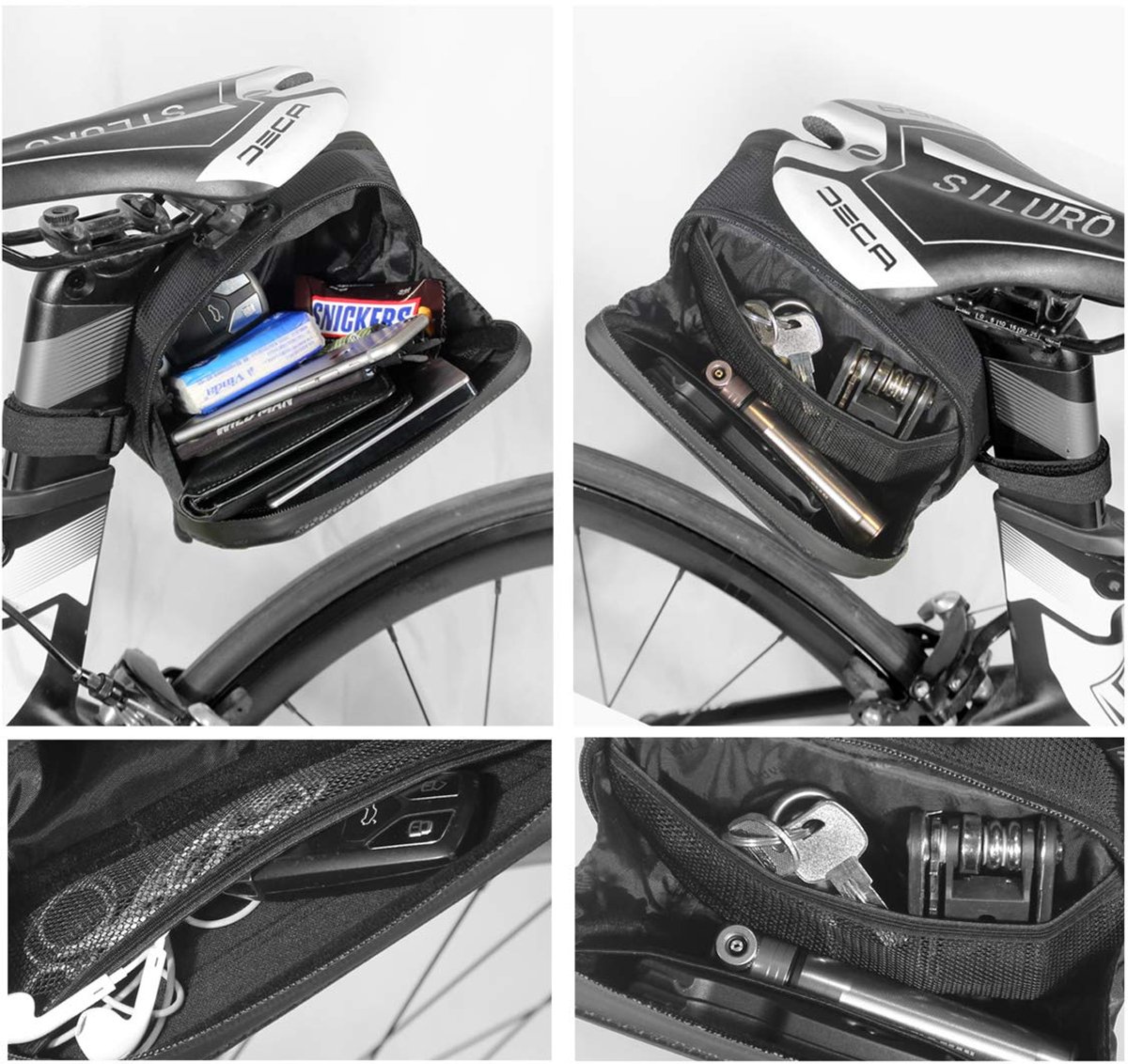Omgoods - Waterdichte Fiets Zadeltas voor MTB en Road Bikes met Dubbele Opening