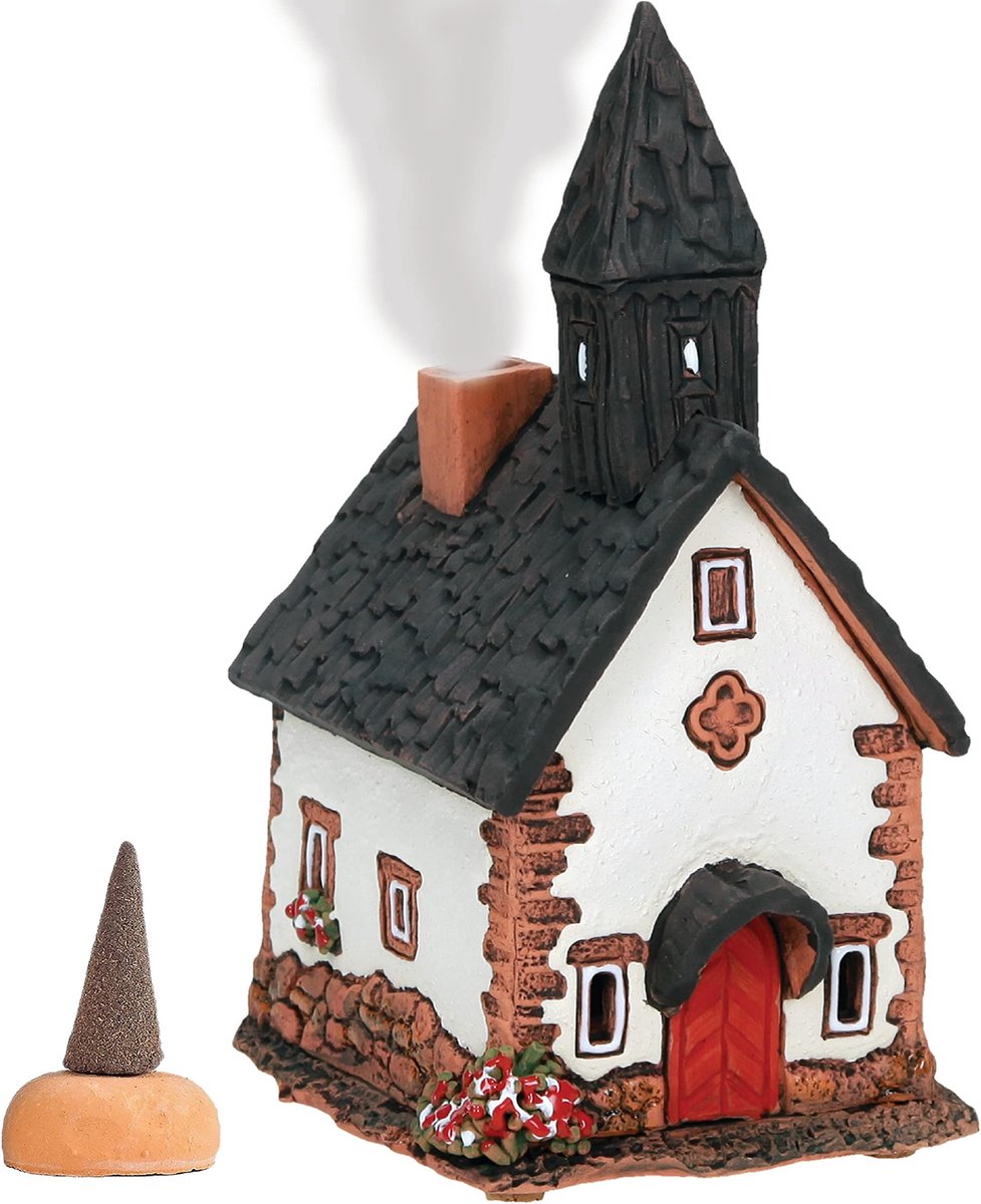 Omgoods - Handgemaakte Keramische Wierookbrander 'Kapel in Tirol'