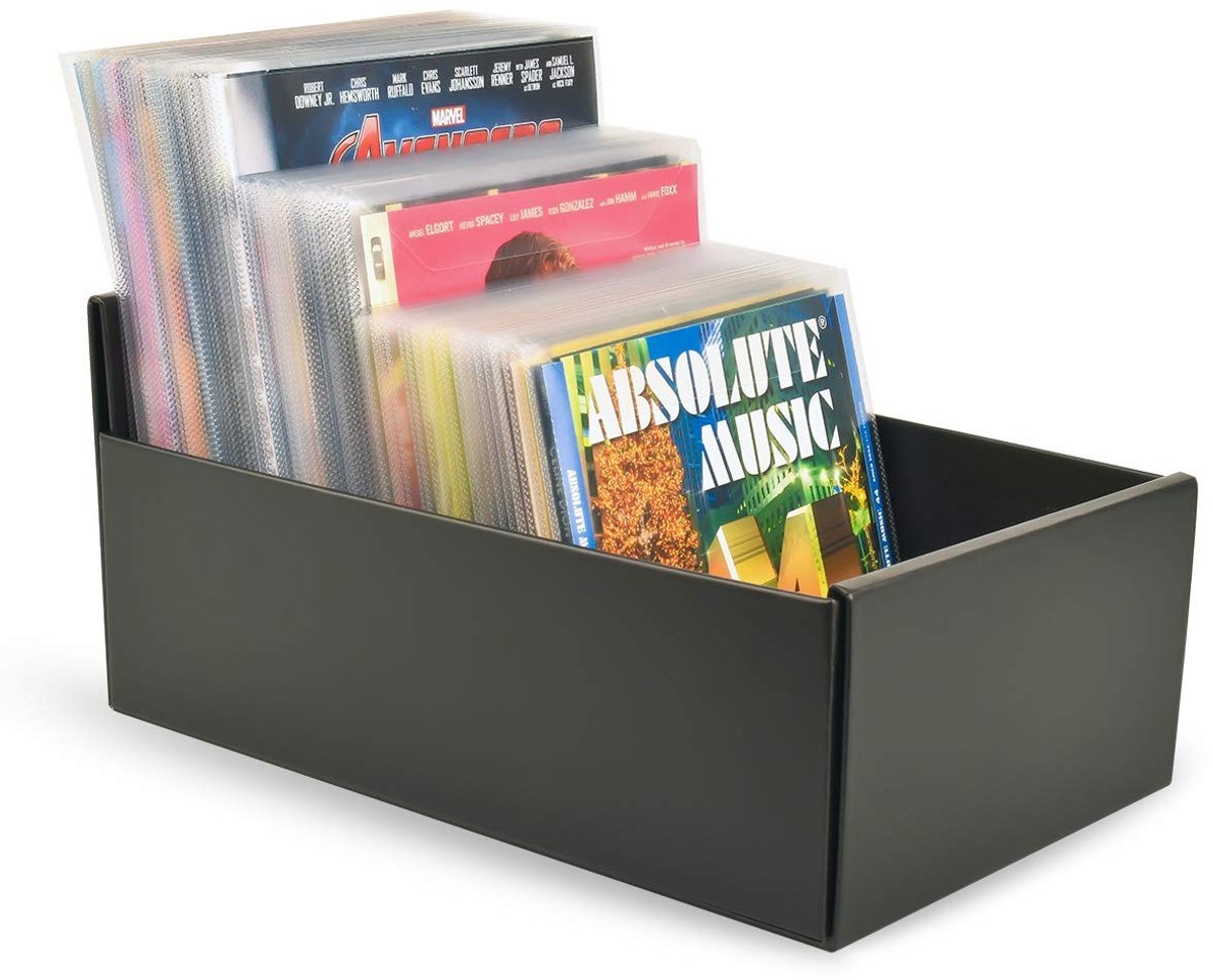 Omgoods - Handgemaakte Zwarte Opbergdoos voor CD's, DVD's en Blu-ray