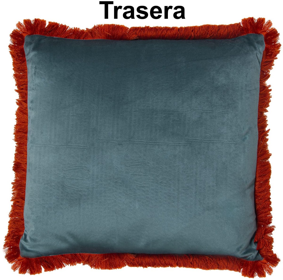 Omgoods - Vierkant Dubbelzijdig Fluweel Kussen met Franjes - 45x45 cm