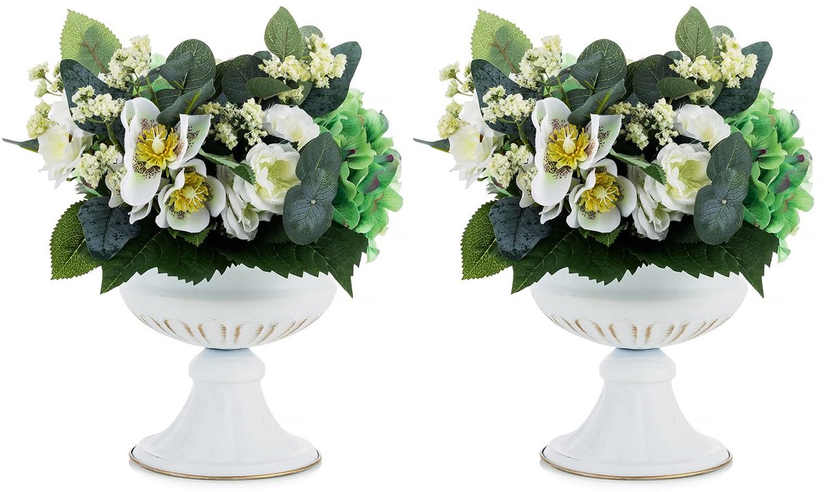Omgoods - Set van 2 Metalen Vazen voor Bruiloft en Decoratie
