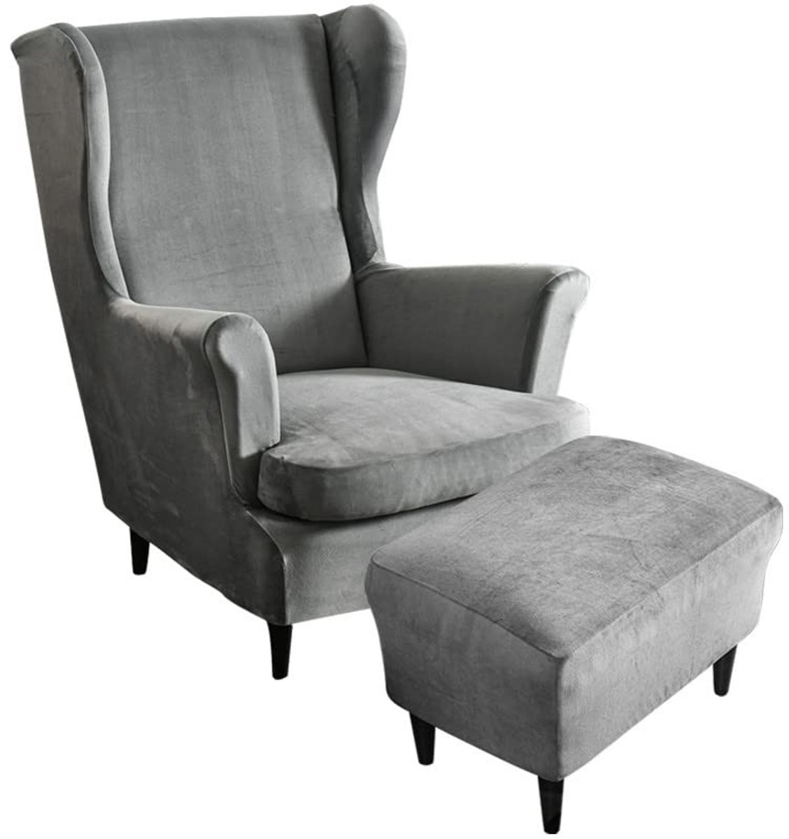Omgoods - Set van 2 Stretch Hoes voor Fauteuil met Ottoman