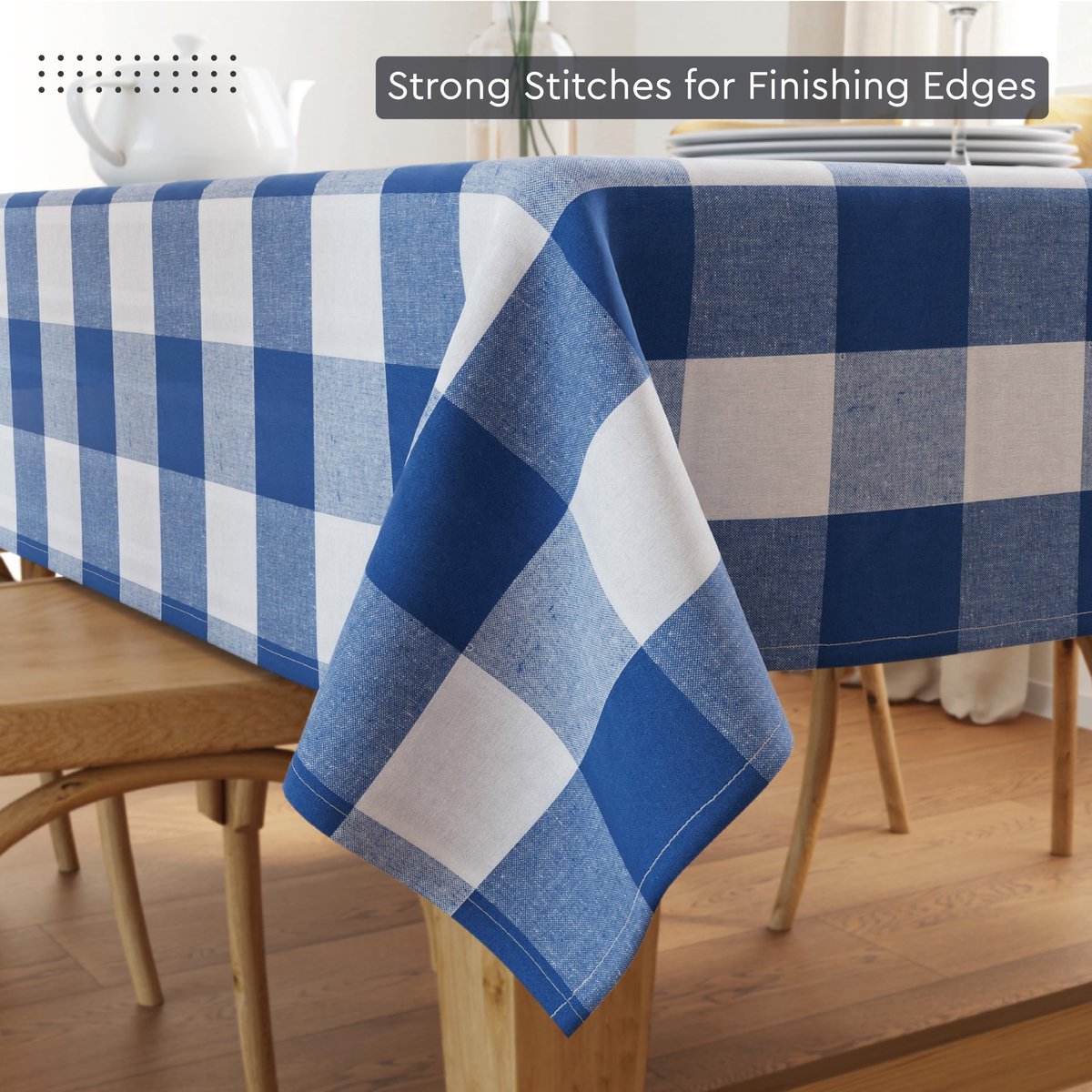 Omgoods - Tafelkleed voor 4-Persoons Eettafel in Buffalo Blue