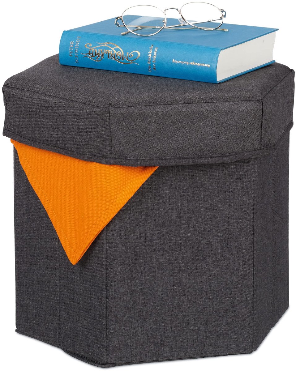 Omgoods - Opberg Ottoman met Zachte Bekleding en Vouwfunctie