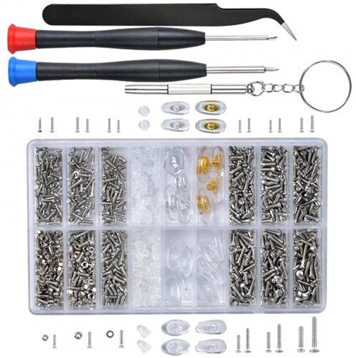 Omgoods - 1000-delige Schroevendraaierset met Brilreparatie Gereedschap