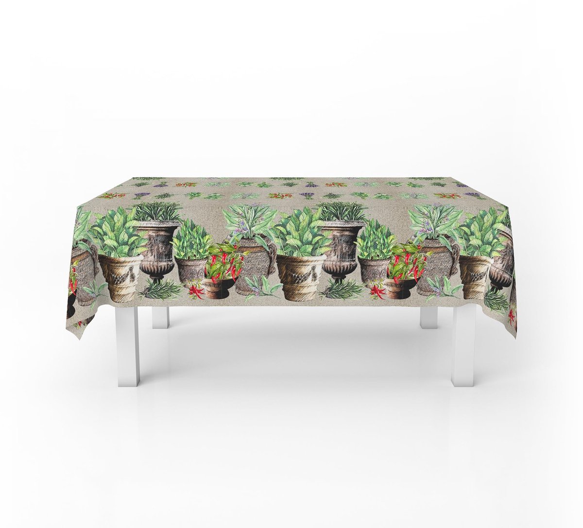 Omgoods - Katoenen Panama Tafelkleed, 150 x 240 cm, Met Dierenprint