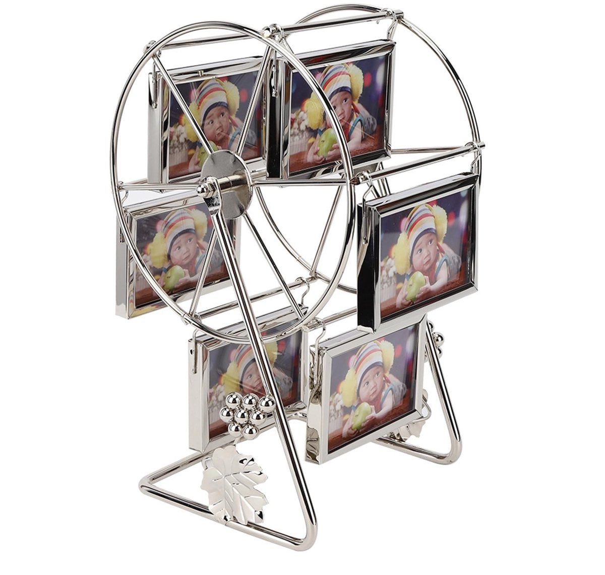 Omgoods - Draaiende Ferris Wheel Fotolijst - Unieke 360° Rotatie voor 6 Foto's