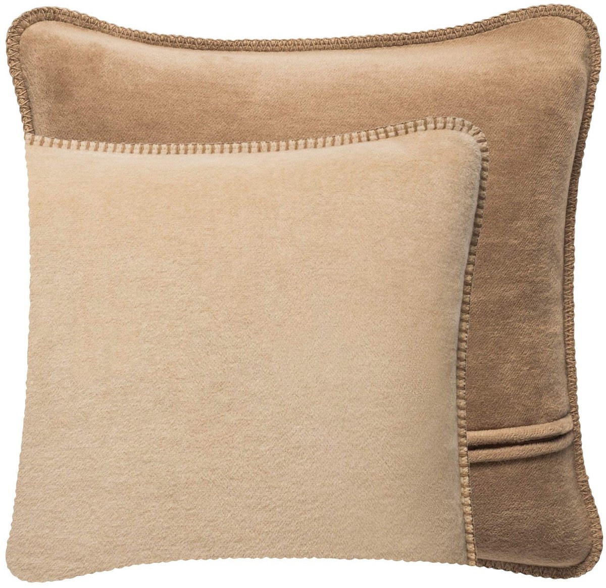 Omgoods - Sierkussen Uni Doubleface - Katoen/Polyacryl - 50x50 cm - Cashew/Macchia