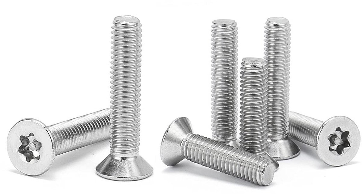 Omgoods - Torx Platen met Verzinkte Kop en Antidiefstalschroef, 50 stuks