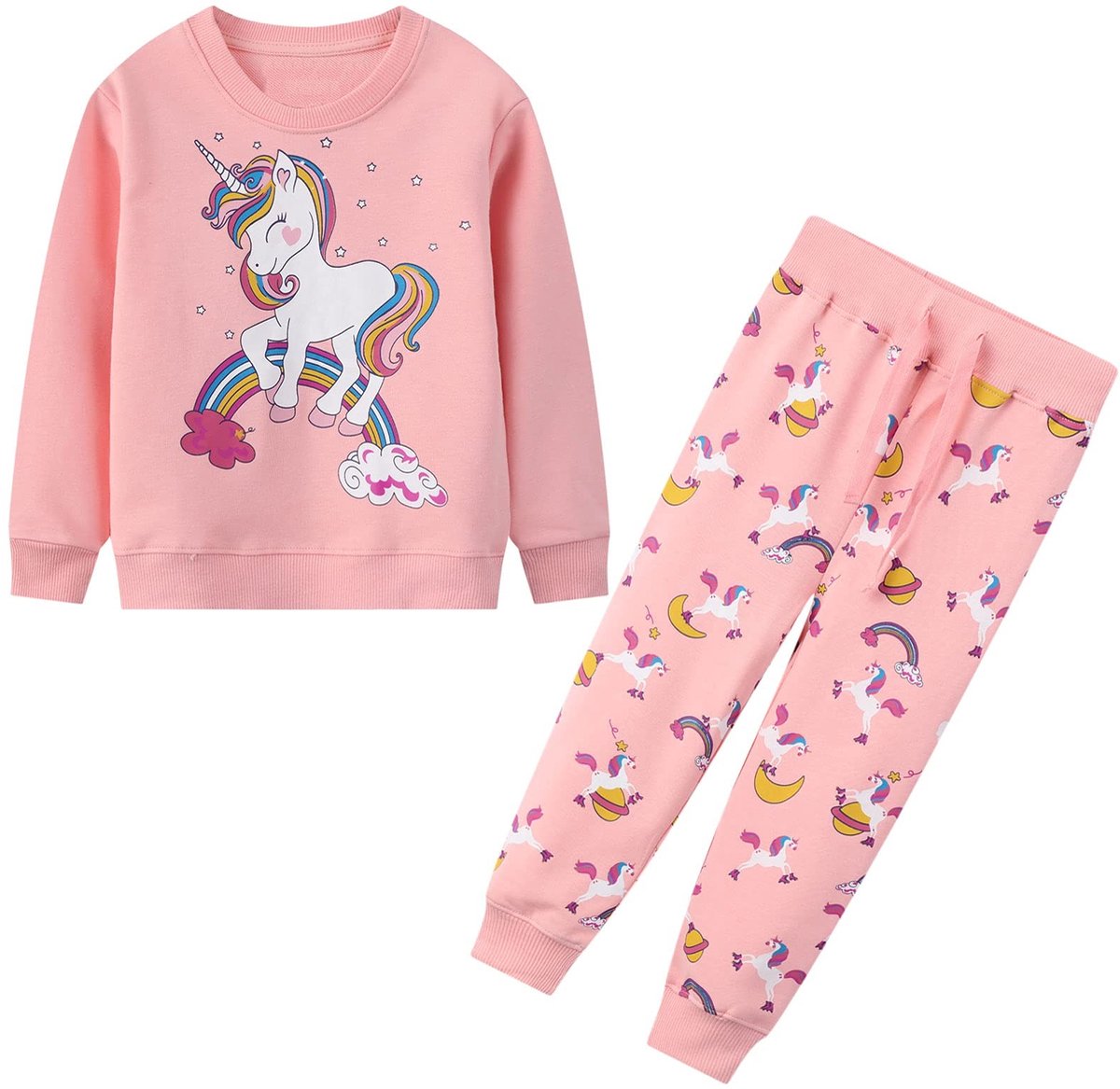 Omgoods - Kinderen Sweater Set met Lange Mouwen Top en Broek