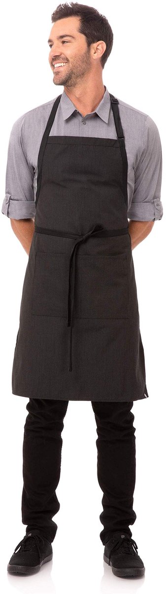 Omgoods - Pinstripe Bib Schort voor Koks