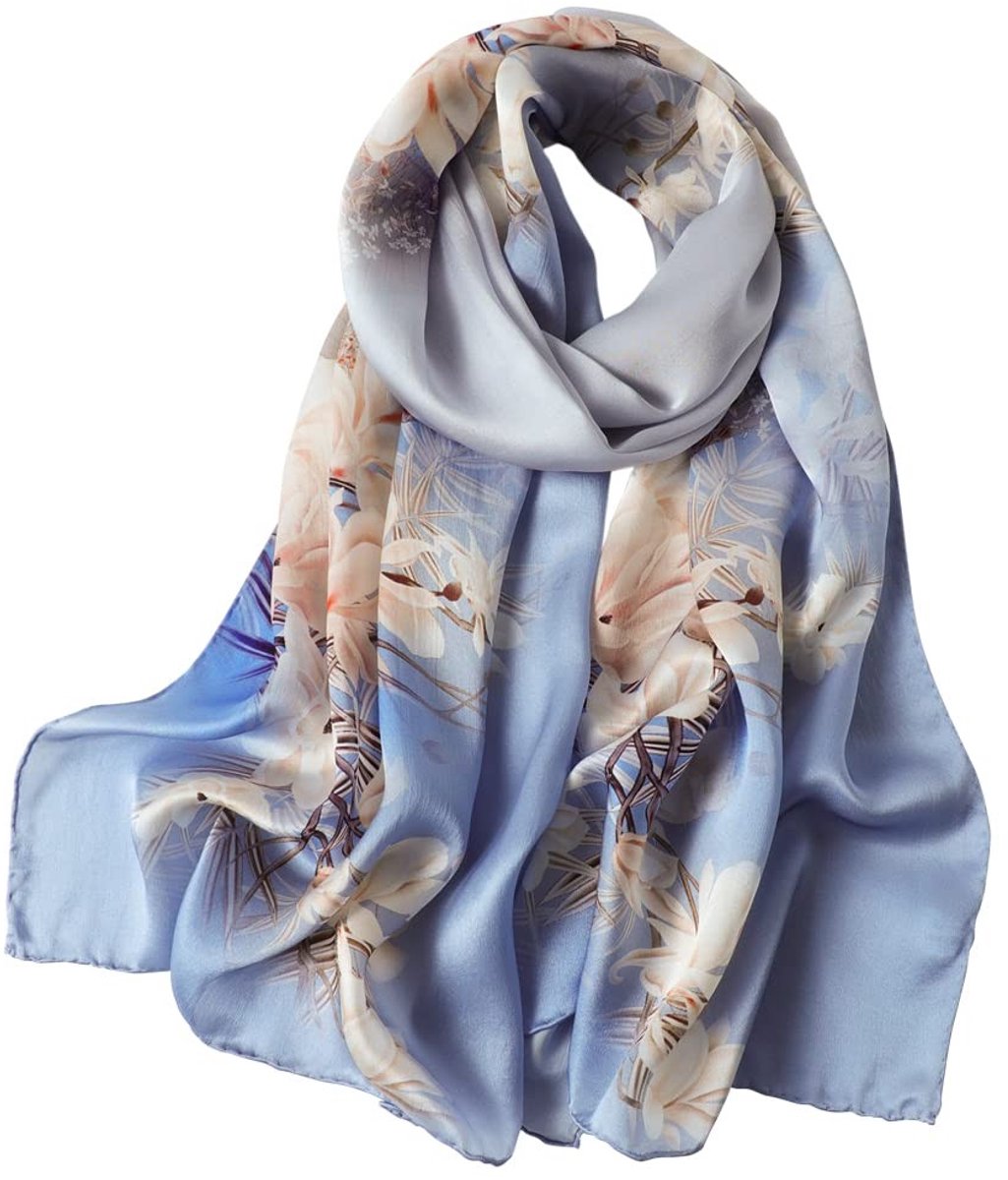 Omgoods - Luxe Zijden Sjaal 100% Zijde in Diverse Kleuren 53x170cm