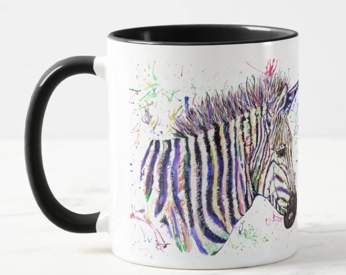 Omgoods - Gekleurde Keramische Mokken met Zebra Ontwerp voor Koffie en Thee