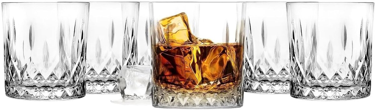 Omgoods - Set van 6 Transparante Whisky Glazen voor Cocktails en Sterke Dranken