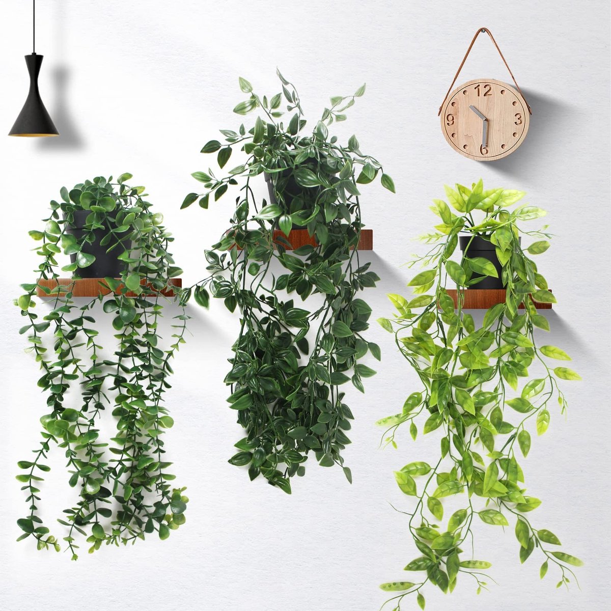 Omgoods - Set van 3 Kunstplanten voor Hangende Decoratie