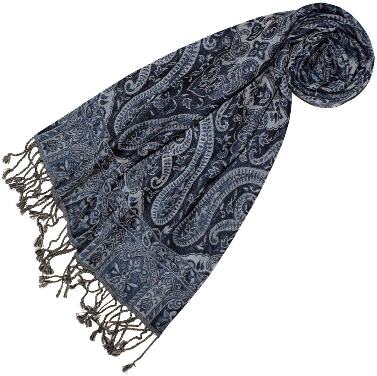 Omgoods - Luxe Merino Wol Sjaal met Paisley Patroon, 35 x 160 cm