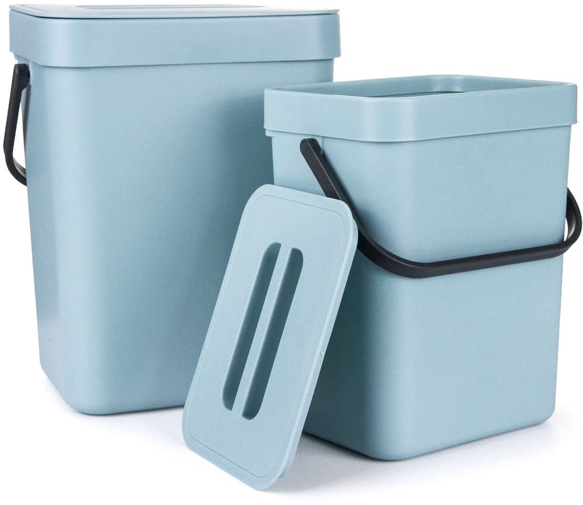 Omgoods - Set van 2 Organische Keukenafvalbakken 5L en 3L