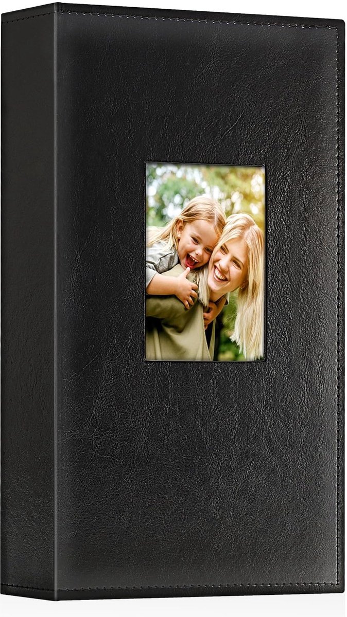 Omgoods- Fotoalbum 10 x 15 - 300 Hoesjes - PU-leer - Waterdicht - Zuurvrij - Elegant Ontwerp - 50 Vellen/100 Pagina's - Fotoboek